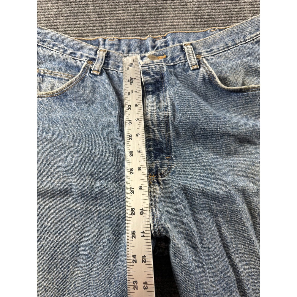 Wrangler Authentics Mens Jeans 35x29 Straight Leg Light Wash Denim Workwear - Picture 3 of 11